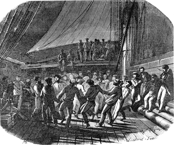 Danse de matelots à bord, 1844